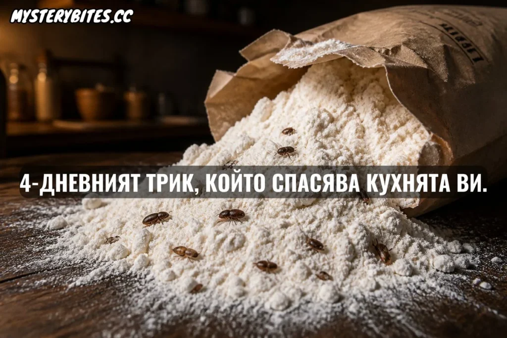 Мислите си, че купувате чист продукт, но истината е друга. Онова, което изглежда като перфектно бял прах, всъщност е биологична бомба със закъснител. В топлия кухненски килер микроскопичните, невидими яйца се излюпват за броени дни, а гладните ларви лесно прогризват хартията, за да превземат ориза, ядките и овесените ви ядки. Скъпите херметически буркани няма да ви спасят, освен ако не приложите един брутално прост, безплатен 4-дневен трик.