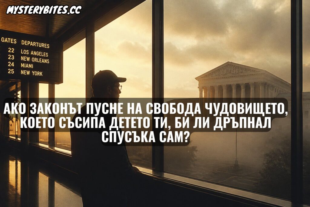 На 16 март 1984 г. един баща застава пред камерите на националната телевизия и прави точно това — разстрелва насилника на сина си пред очите на онемелите полицаи. Но истинският шок идва не от самия изстрел, а от това, което съдебната система решава да направи с бащата след това.