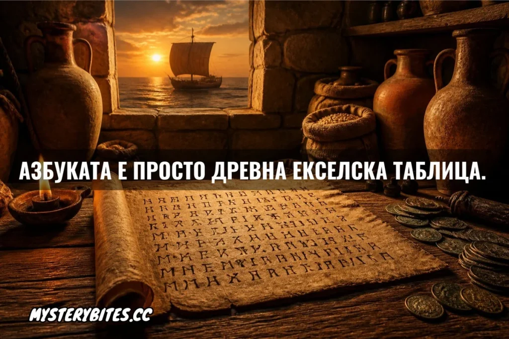 Азбуката е просто древна Екселска таблица.