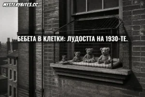 Голямата лудост на миналия век: Забравеният патент, който превърна децата в градски гълъби През 1930-те години в Лондон това не е било жестокост, а върхът на напредналото и отговорно родителство. Заради бруталния градски задух и медицинската мода за „проветряване“, хиляди майки масово купуват патентовани метални кафези и ги забиват с няколко болта директно в дограмата на високите етажи. Бебетата са висели над пропастта сред индустриалния дим, докато семействата им са вярвали, че им осигуряват перфектен имунитет. Тази масова лудост спира едва когато над града започват да валят шрапнели.