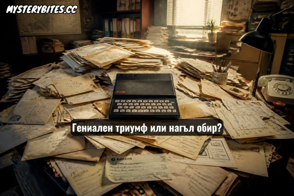През 1981 г. британски предприемач прибра милиони лири от клиентите си за компютър, който все още не съществуваше, принуждавайки ги да чакат с месеци без никаква информация. Вместо да фалира или да бъде съден за измама, сър Клайв Синклер превърна този логистичен кошмар в най-голямата реклама на века. Разберете как един арогантен бизнес блъф с пощенски чекове пренаписа историята и роди компютърния бум на Великобритания.