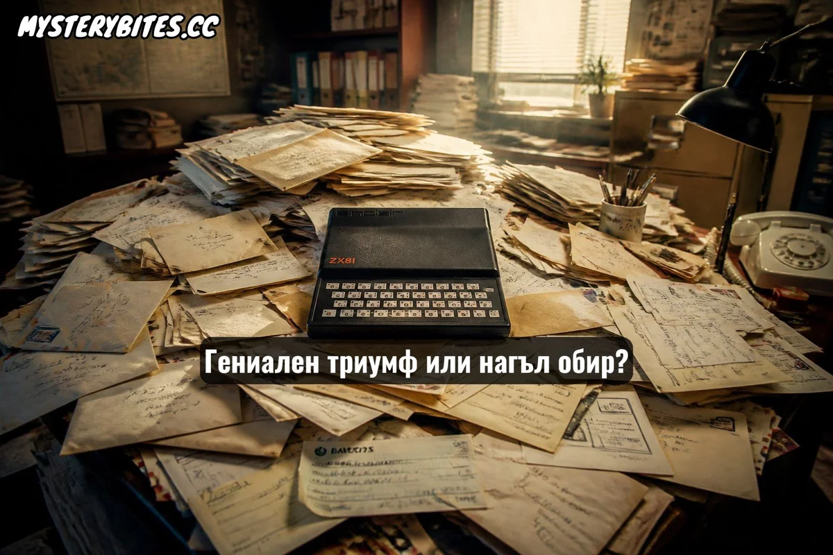 През 1981 г. британски предприемач прибра милиони лири от клиентите си за компютър, който все още не съществуваше, принуждавайки ги да чакат с месеци без никаква информация. Вместо да фалира или да бъде съден за измама, сър Клайв Синклер превърна този логистичен кошмар в най-голямата реклама на века. Разберете как един арогантен бизнес блъф с пощенски чекове пренаписа историята и роди компютърния бум на Великобритания.