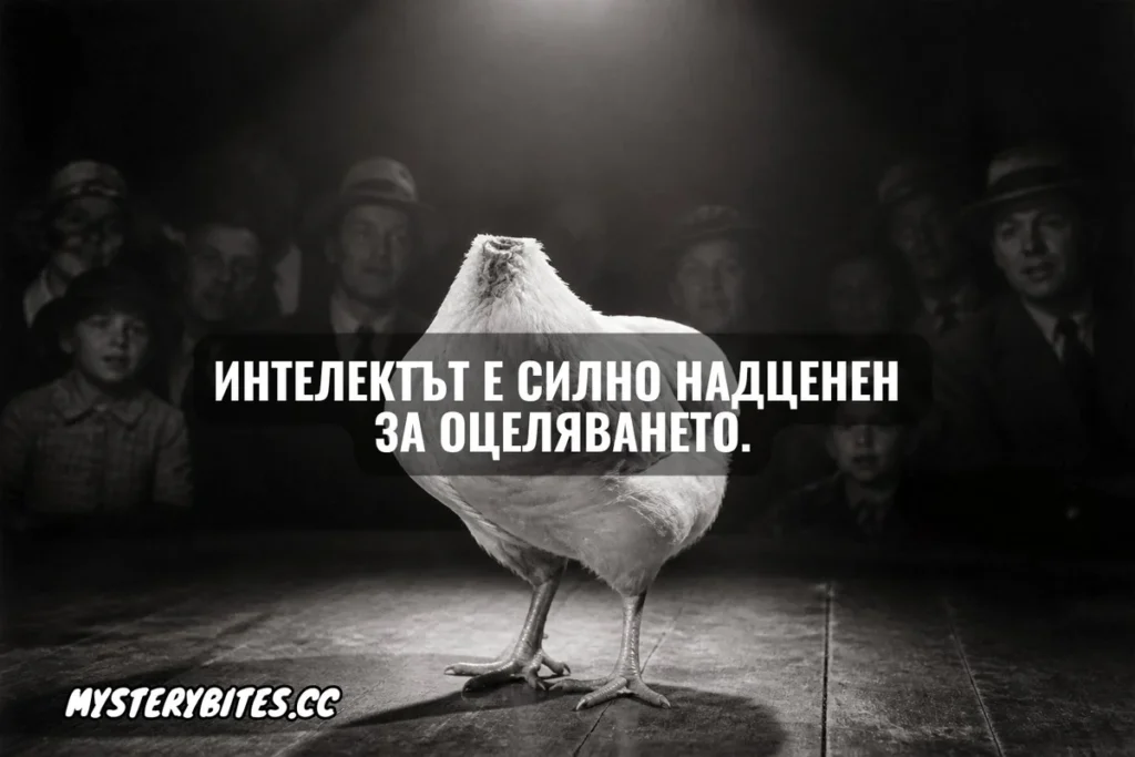 Интелектът е силно надценен за оцеляването.