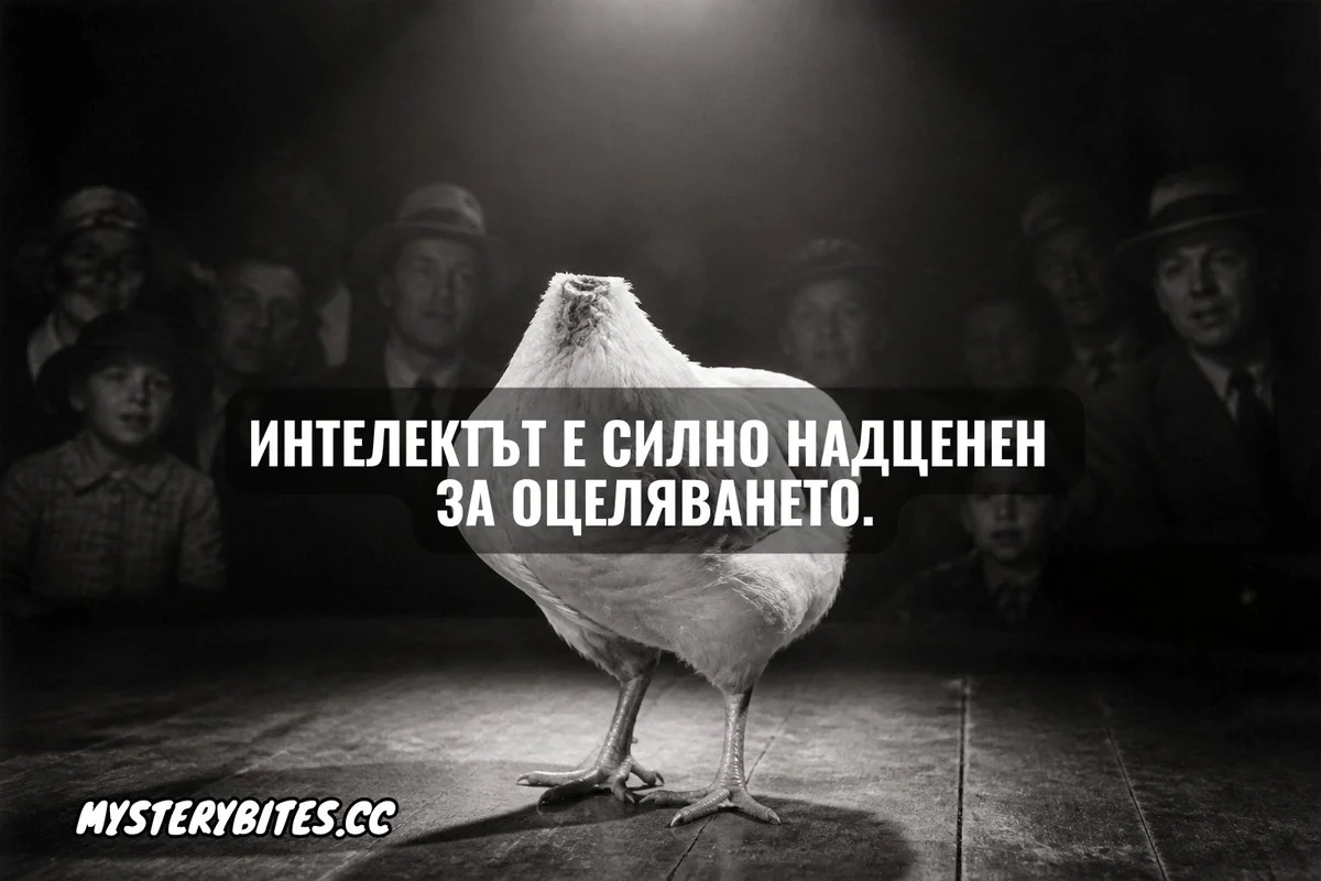 Интелектът е силно надценен за оцеляването.