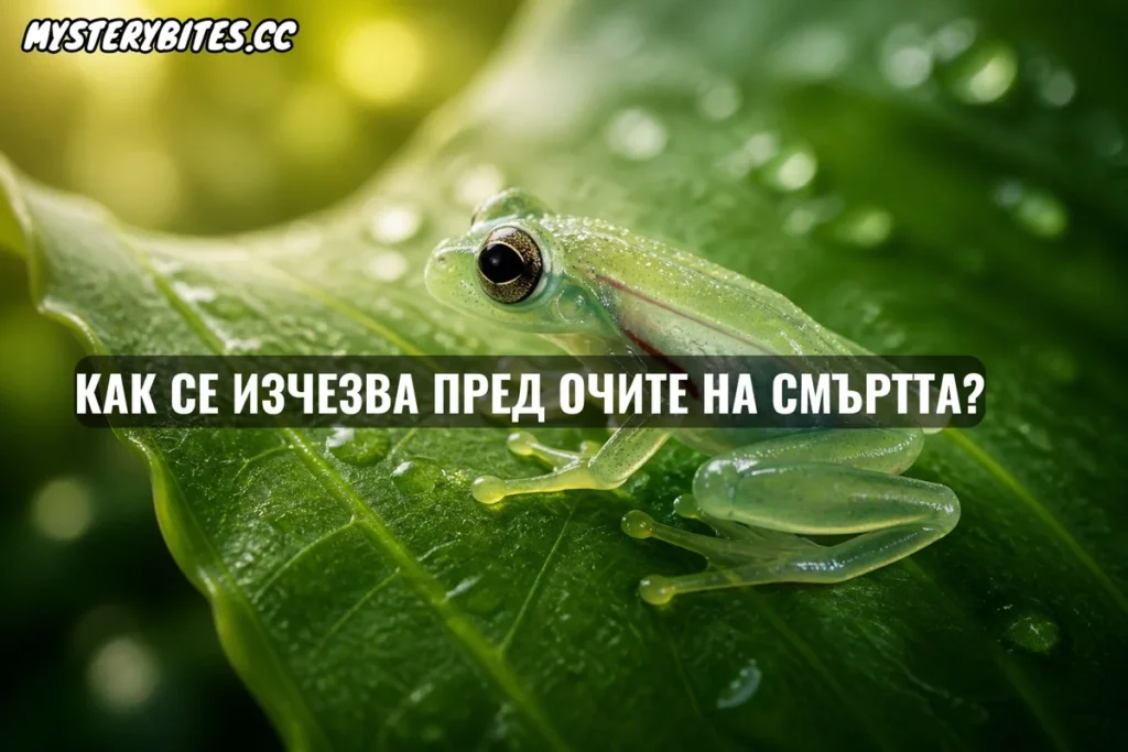 Дълбоко в джунглата едно малко създание не разчита на обикновен камуфлаж – то буквално пренаписва своята биология, за да стане прозрачно като стъкло. Учените са шокирани: докато спи, в жилите му не тече нищо червено, а 90% от кръвта му изчезва в таен огледален сейф. Как оцелява без кислород в тъканите си и как избягва смъртоносните съсиреци е медицински парадокс, който може да пренапише кардиологията.