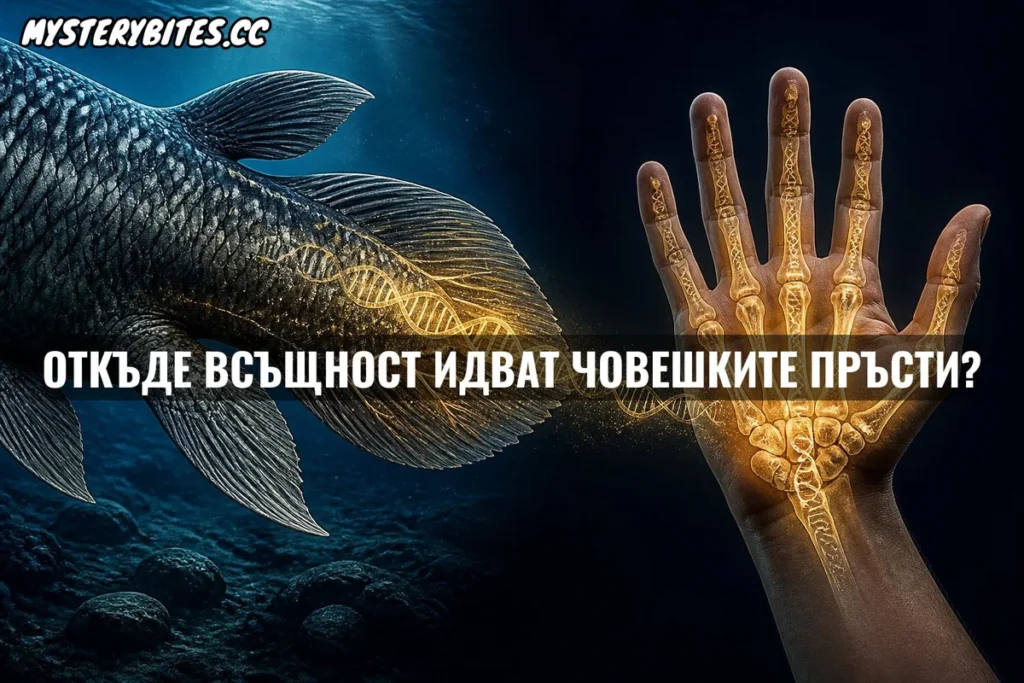 А сега се пригответе за най-бруталния генетичен шок в живота си: учените доказаха, че ДНК кодът за човешките пръсти е копиран директно от... задните части на древна риба, живяла преди 380 милиона години! 🐟😳 Да, прочетохте правилно!
