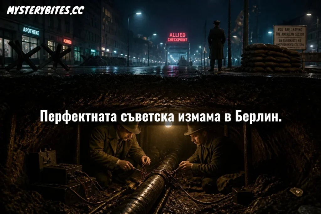 През 1955 г. Операция „Злато“ трябваше да бъде шпионският удар на века – таен тунел под Берлин, свързан директно към съветските военни кабели. Но КГБ знаеше за проекта още преди първата лопата да се забие в калта, благодарение на супер-къртицата си Джордж Блейк.