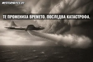 „Учените си играят на богове, а Савана плаща цената!“ Когато през 1947 г. ураганът кротко се оттегля в океана, никой в град Савана не подозира, че над облаците лети военен бомбардировач с учени от Проект „Цирус“. Само минути след като те изсипват 180 паунда сух лед в сърцето на стихията, природата прави брутален обратен завой на 130 градуса и се устремява към сушата с унищожителна мощ. Беше ли чиста метеорологична случайност, или шокиращ провал на опит да се престорим на богове?