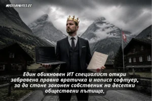 Всички му се смееха, докато не разбраха какво притежава: Истинската история на "Краля на Швейцария" Един обикновен ИТ специалист откри забравена правна вратичка и написа софтуер, за да стане законен собственик на десетки обществени пътища.