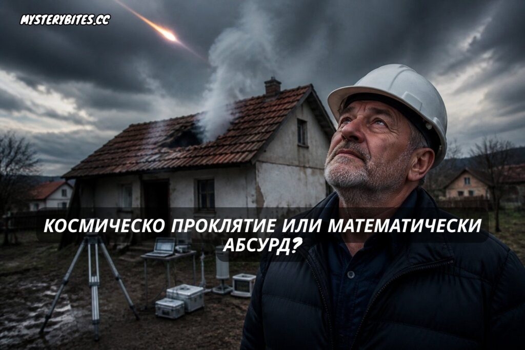 Каква е вероятността Космосът да избере точно вашия покрив за своя лична мишена... цели пет пъти за една година?