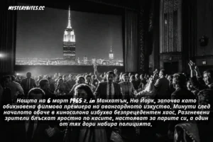 Нощта на 6 март 1965 г. in Манхатън, Ню Йорк, започва като обикновена филмова премиера на авангардното изкуство.