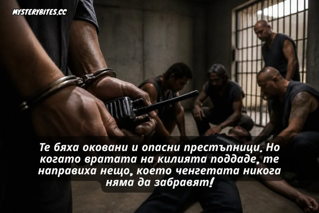 Те бяха оковани и опасни престъпници. Но когато вратата на килията поддаде, те направиха нещо, което ченгетата никога няма да забравят!